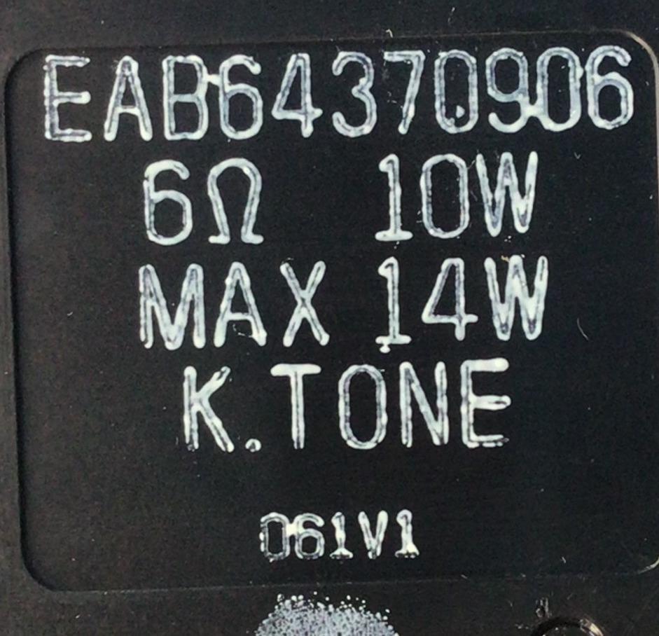 KIT DE BOCINAS (2PZ) PARA TV LG / NUMERO DE PARTE EAB64370907 / EAB64370906 / 6Ω / 10W / MAX 14W / PANEL NC550DGG-AAGPA / MODELO 55UQ7070ZUE.BUSFLKR - Imagen 2